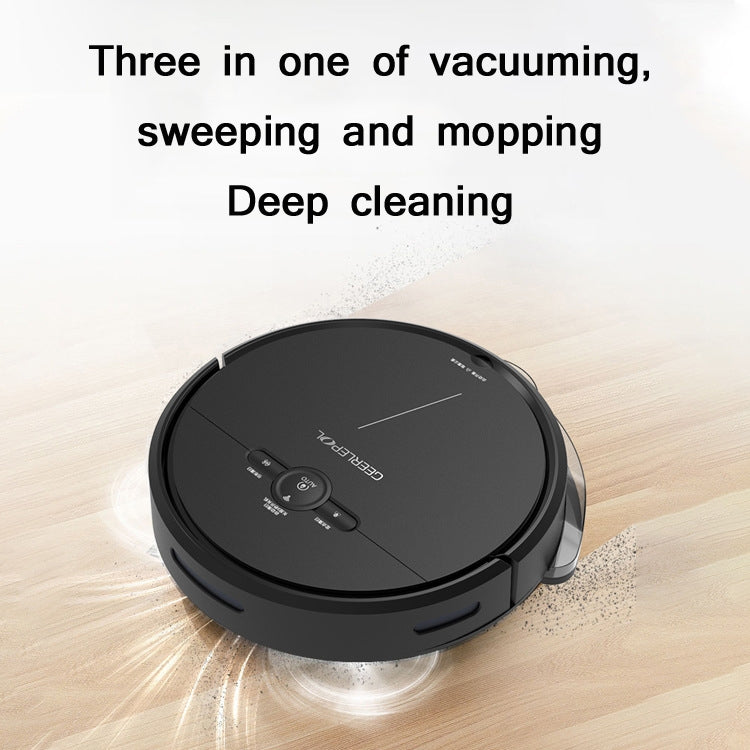 GEERLEPOL Smart Home Automatic Refilling Sweeping Robot, High Configuration Support Mobile Phone APP(Black) - free shipping - PMC Jewellery - Order now!