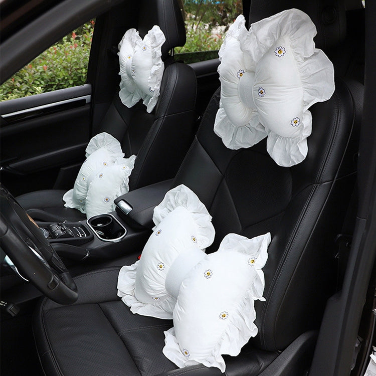 Bow Car Head Pillow Car Seat Neck Pillow Comfortable Cotton Car Supplies, Colour: Sun Flower Headrest - free shipping - PMC TechLife - Order now!