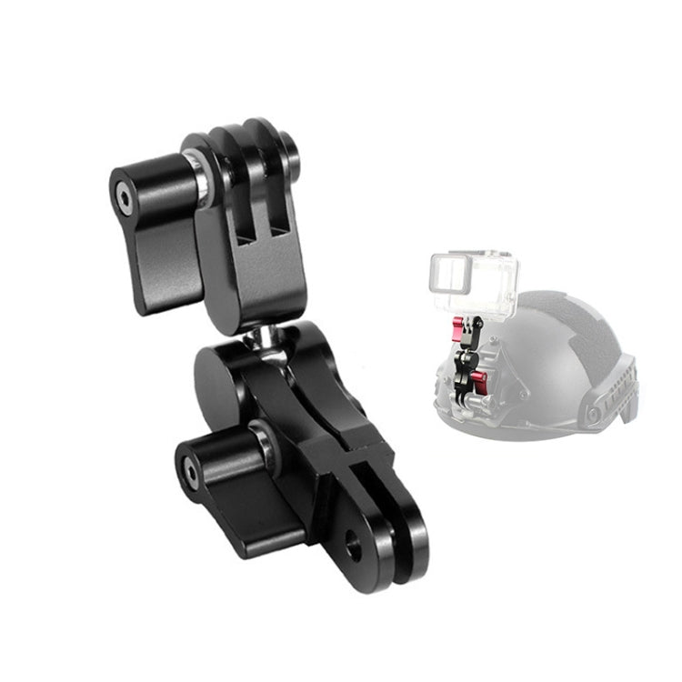 Aluminium Alloy 360 Degree Rotating Mount Adapter Adjustable Arm Connector for GoPro Hero11 Black / HERO10 Black /9 Black /8 Black /7 /6 /5 /5 Session /4 Session /4 /3+ /3 /2 /1, DJI Osmo Action and Other Action Cameras(Black) - Helmet Mount by PMC TechLife | Online Shopping South Africa | PMC TechLife | Buy Now Pay Later Mobicred