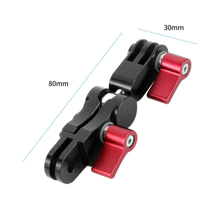 Aluminium Alloy 360 Degree Rotating Mount Adapter Adjustable Arm Connector for GoPro Hero11 Black / HERO10 Black /9 Black /8 Black /7 /6 /5 /5 Session /4 Session /4 /3+ /3 /2 /1, DJI Osmo Action and Other Action Cameras(Red) - Helmet Mount by PMC TechLife | Online Shopping South Africa | PMC TechLife | Buy Now Pay Later Mobicred