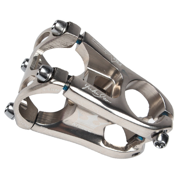 KRSEC CNC Ultra Light Short-Handed Mountain Bike Aluminum Alloy 50mm Riser, Colour: Titanium - Bicycle Grips by PMc TechLife | Online Shopping South Africa | PMc TechLife | Buy Now Pay Later Mobicred
