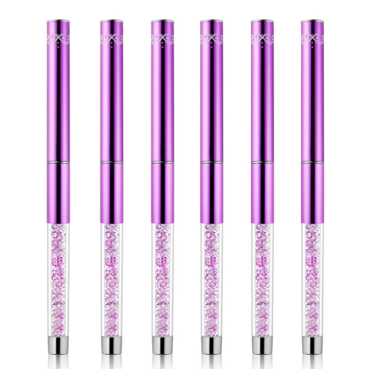 Nail Art Drawing Pen Purple Drill Rod Color Painting Flower Stripe Nail Brush With Pen Cover, Specification: 9mm - Nail Art Equipment by PMC Jewellery | Online Shopping South Africa | PMC Jewellery | Buy Now Pay Later Mobicred