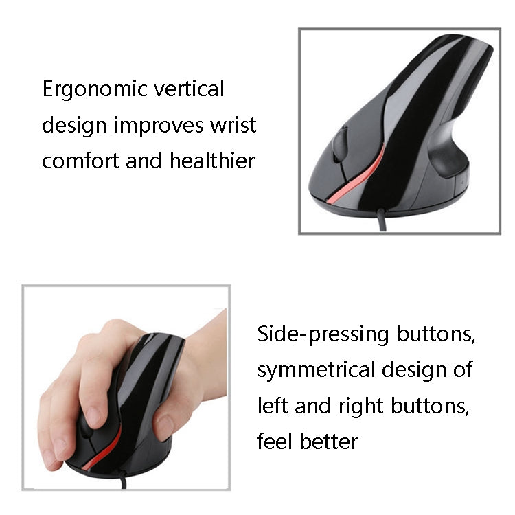 JSY-12 5 Keys USB Wired Vertical Mouse Ergonomic Wrist Brace Optical Mouse(Purple) - Wired Mice by PMC TechLife | Online Shopping South Africa | PMC TechLife | Buy Now Pay Later Mobicred