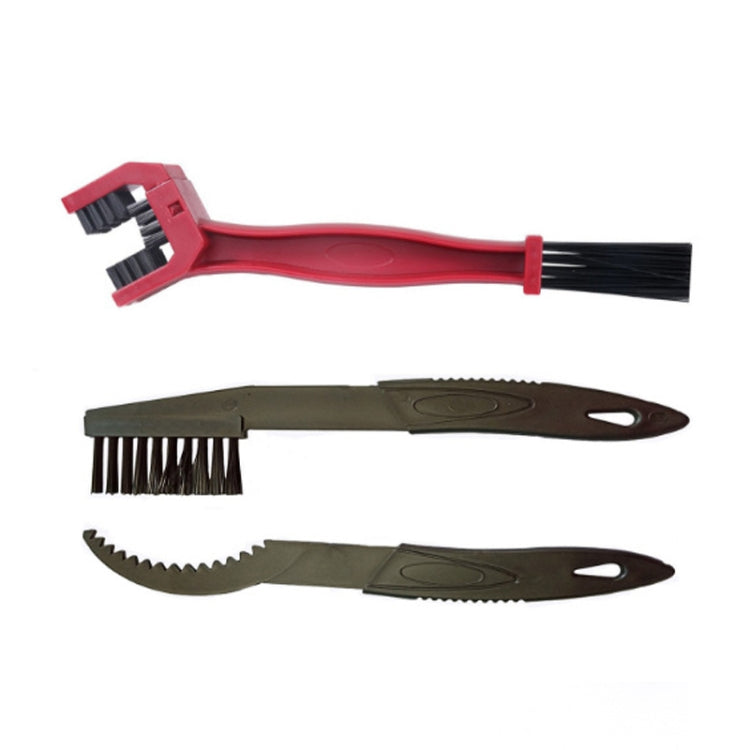 1 Set BG-7168 Bicycle And Motorcycle Cleaning Brush Three-Sided Chain Brush, Colour: Red + Small Brush - Others by PMc TechLife | Online Shopping South Africa | PMc TechLife | Buy Now Pay Later Mobicred