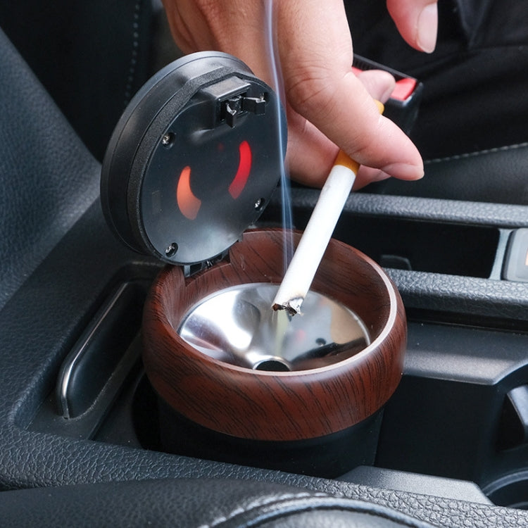 N17D Car Ashtray Arc Spot Tobacco With Lamp and Cover Car Ashtray(Silver) - free shipping - PMC TechLife - Order now!