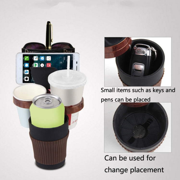 SUITU R151-4 Car Air Outlet Storage Water Cup Holder Mobile Phone Navigation Multi-function Storage Box(Black Silver Side) - Car Drink Holders by SUITU | Online Shopping South Africa | PMc TechLife | Buy Now Pay Later Mobicred
