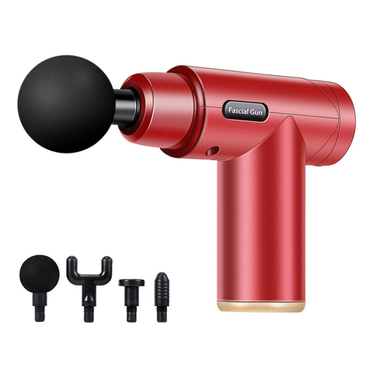 Fascia Massager Mini Electric Muscle Massager Portable Fitness Muscle Relaxing Massager LCD(Superior Red) - free shipping - PMC TechLife - Order now!