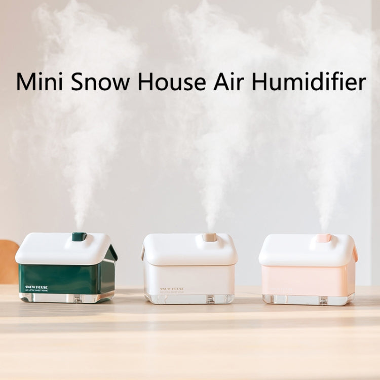 QB2020-008-G1 Mini Snow House Air Humidifier USB Bedroom Christmas Humidifier(Green) - free shipping - PMC TechLife - Order now!