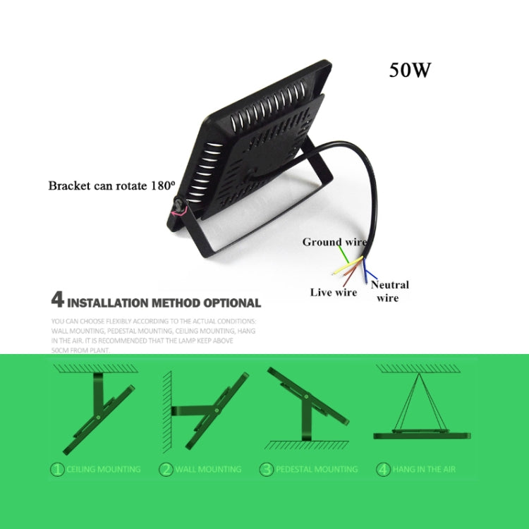 50W Ultra-Thin LED Plant Light, Full Spectrum COB Growth Light, Vegetable, Fruit & Flower Greenhouse Fill Light With Plug, Specification:US Plug - LED Grow Lights by PMc TechLife | Online Shopping South Africa | PMc TechLife | Buy Now Pay Later Mobicred