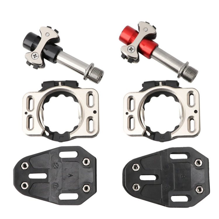 MEROCA Road Lock Shoes Card Three Pardin Bicycle Lollipops Self-Locking Pedal With Lock, Style: Titanium Alloy Axis (Red) - free shipping - PMc TechLife - Order now!