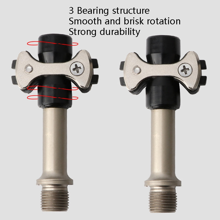 MEROCA Road Lock Shoes Card Three Pardin Bicycle Lollipops Self-Locking Pedal With Lock, Style: Titanium Alloy Axis (Red) - free shipping - PMc TechLife - Order now!