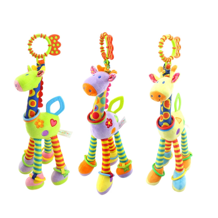 Baby Carriage Hanging Toy 0-1 Year Old Bell Teether Giraffe Bed Bell(Purple) - Strollers Accessories by PMC TechLife | Online Shopping South Africa | PMC TechLife | Buy Now Pay Later Mobicred