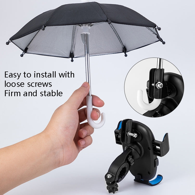 CYCLINGBOX BG-2935 Bicycle Mobile Phone Bracket With Umbrella Waterproof Navigation Electric Car Mobile Phone Frame, Style: Rearview Mirror Installation (Black) - Holders by CYCLINGBOX | Online Shopping South Africa | PMC TechLife | Buy Now Pay Later Mobicred