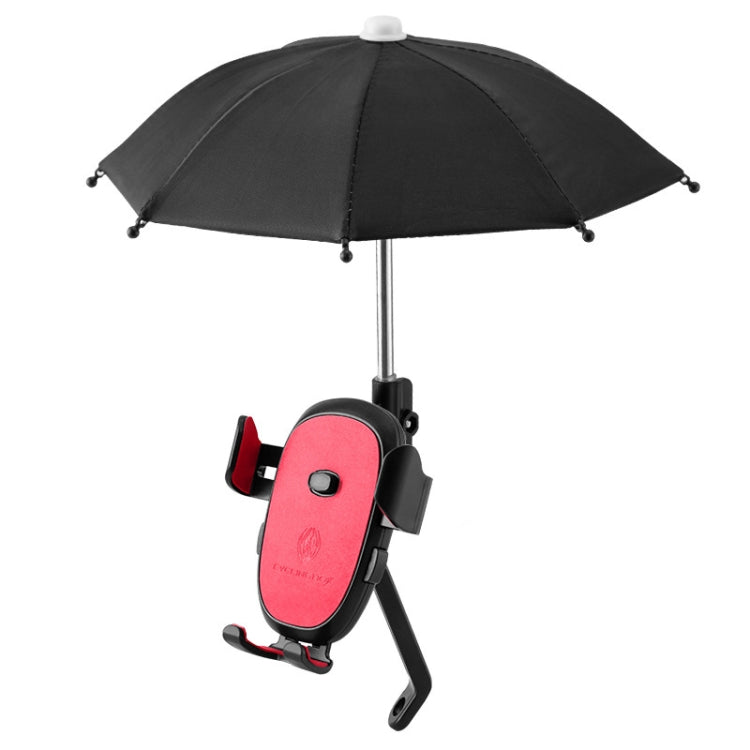 CYCLINGBOX BG-2935 Bicycle Mobile Phone Bracket With Umbrella Waterproof Navigation Electric Car Mobile Phone Frame, Style: Rearview Mirror Installation (Red) - free shipping - PMC TechLife - Order now!
