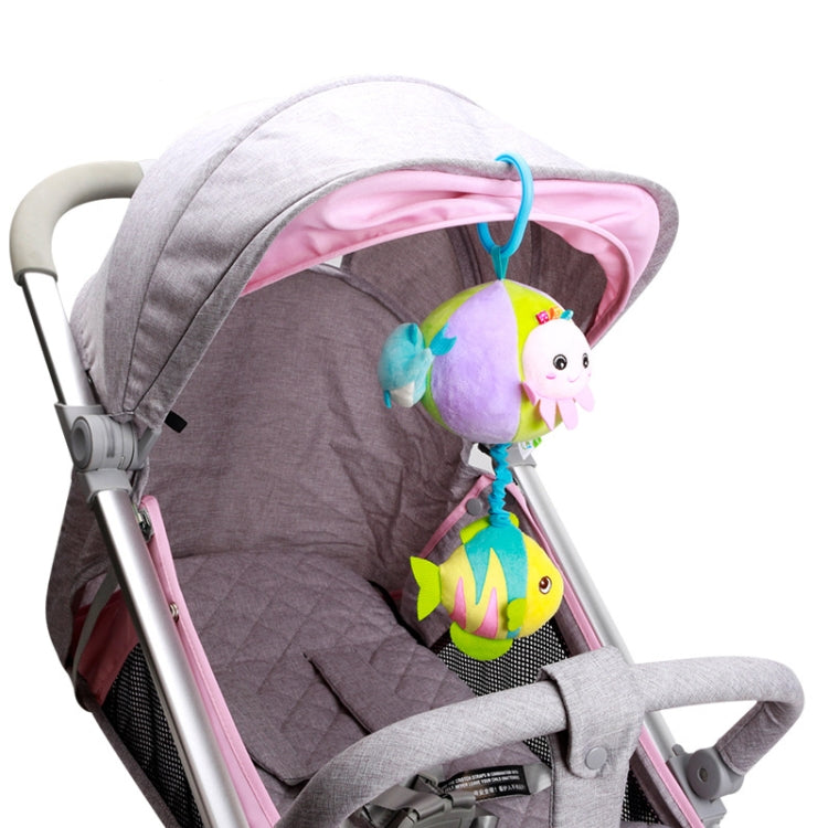 Three-dimensional Animal Baby Music Pull Bell Cloth Ball Bed Hanging Toy Baby Comfort Plush Bed Bell( Ocean Series 2A) - free shipping - PMC TechLife - Order now!