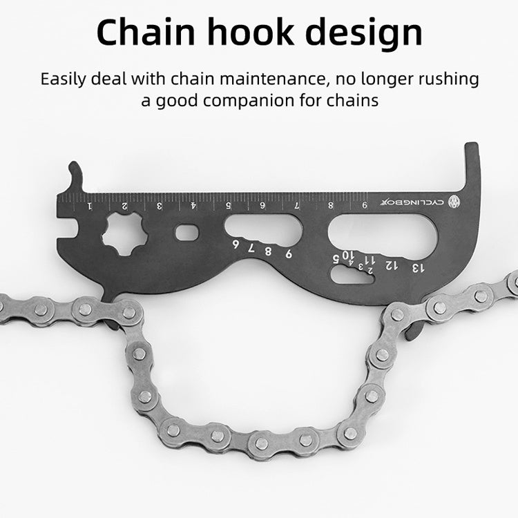 CYCLINGBOX Mountain Bicycle Chain Wear Measuring Ruler Measuring Chain Ruler Inspection Tool(Black) - Maintenance tools by CYCLINGBOX | Online Shopping South Africa | PMc TechLife | Buy Now Pay Later Mobicred