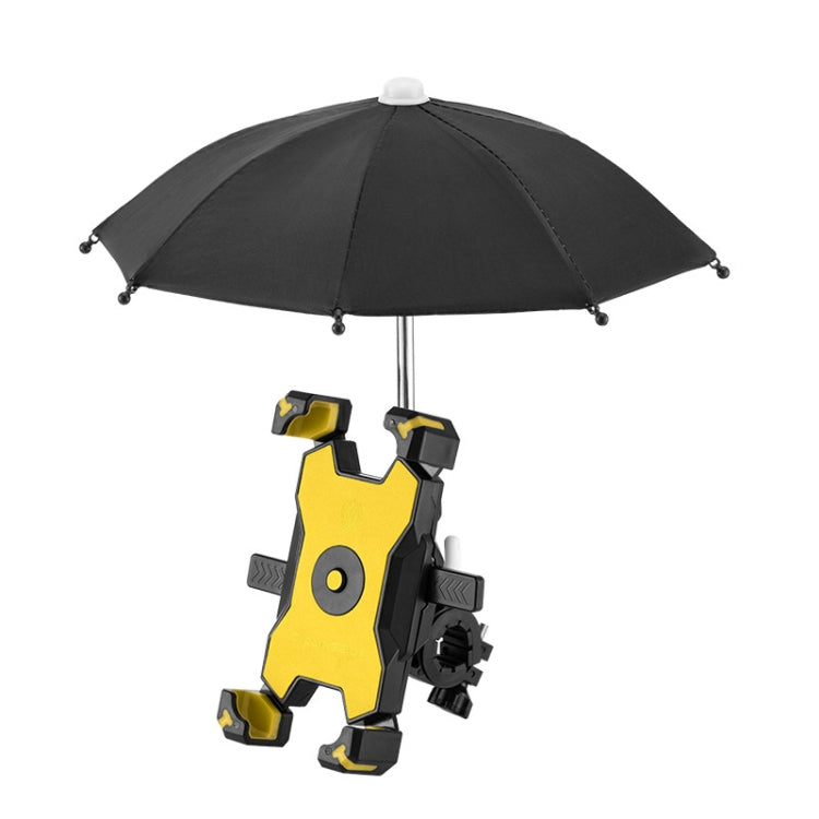 CYCLINGBOX Bicycle Mobile Phone Bracket With Parasol Rider Mobile Phone Frame, Style: Handlebar Installation (Yellow) - free shipping - PMC TechLife - Order now!