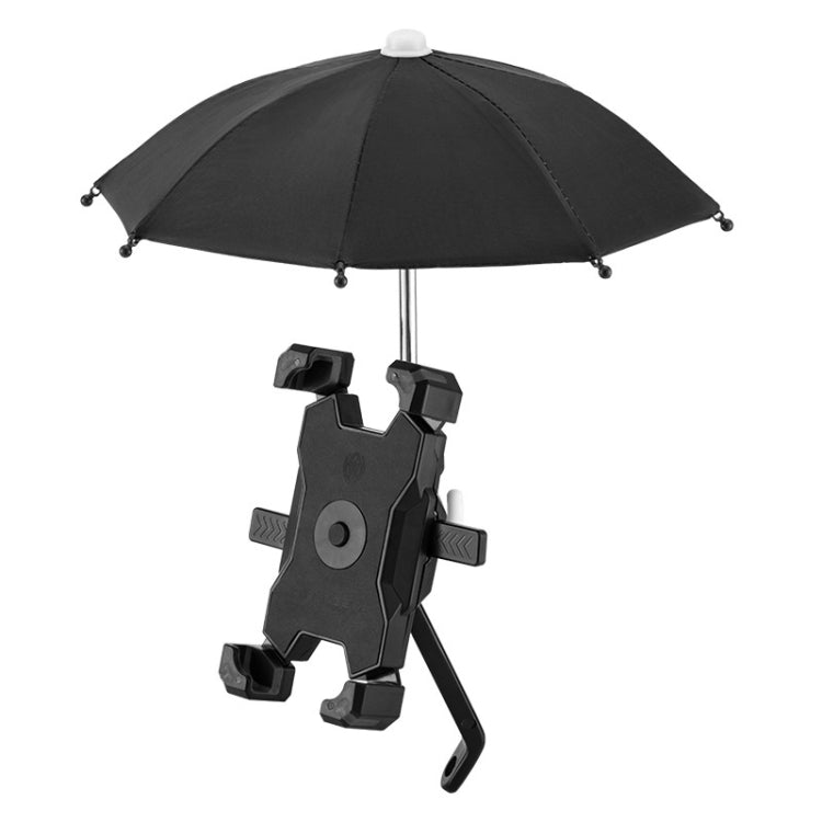 CYCLINGBOX Bicycle Mobile Phone Bracket With Parasol Rider Mobile Phone Frame, Style: Rearview Mirror Installation (Black) - free shipping - PMC TechLife - Order now!