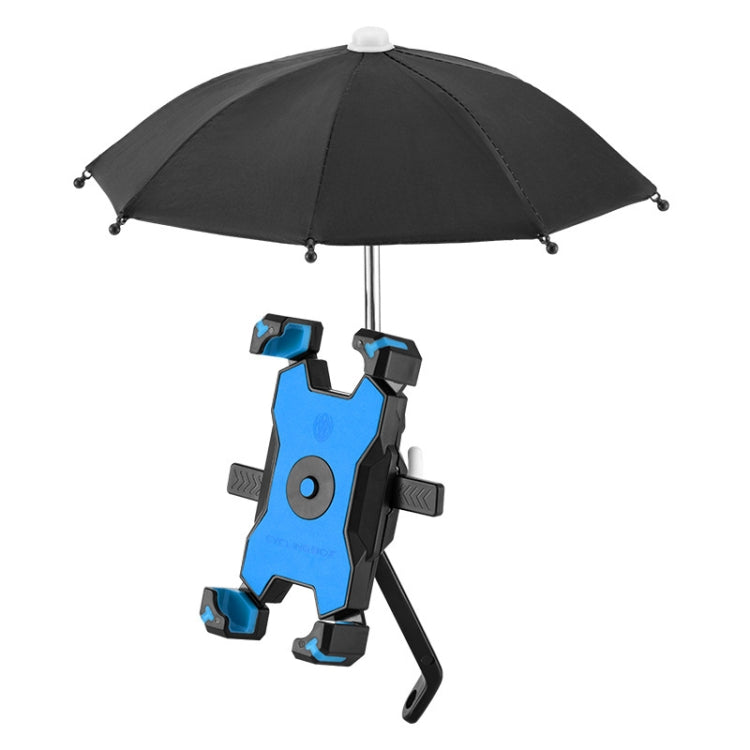 CYCLINGBOX Bicycle Mobile Phone Bracket With Parasol Rider Mobile Phone Frame, Style: Rearview Mirror Installation (Blue) - free shipping - PMC TechLife - Order now!