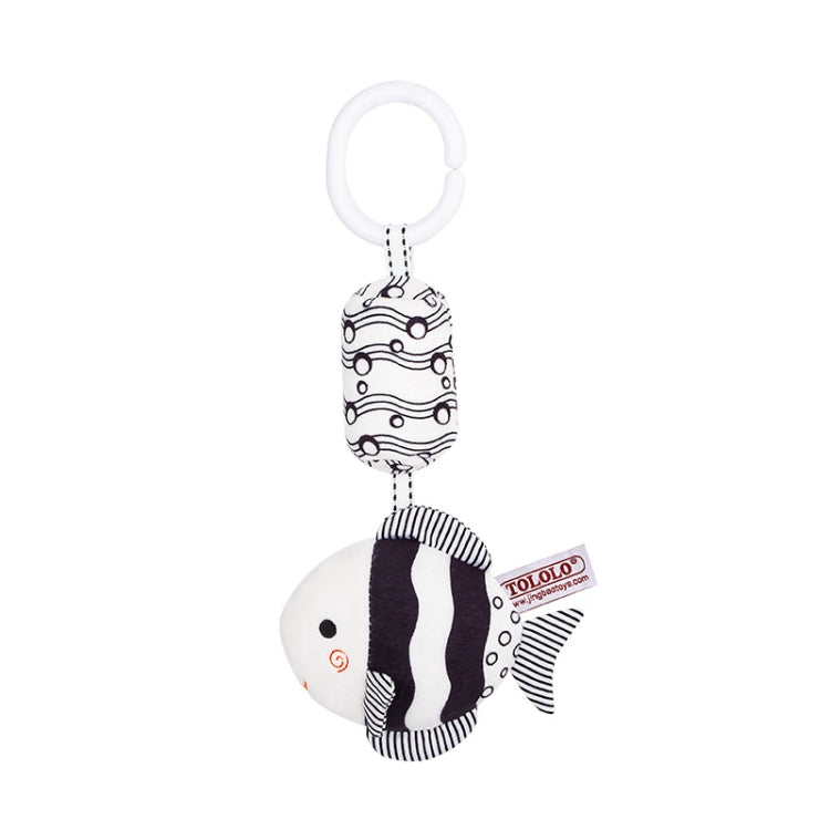 TOLOLO T168231-4 Newborn Bed Bell Early Education Toy Visually Inspires Black And White Wind Chimes Baby Bed Hanging(4B Striped Fish) - free shipping - PMC TechLife - Order now!