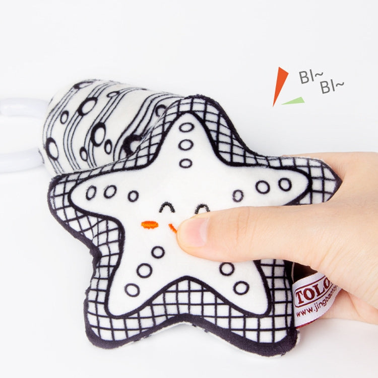 TOLOLO T168231-4 Newborn Bed Bell Early Education Toy Visually Inspires Black And White Wind Chimes Baby Bed Hanging(4D Starfish) - Baby Toys by PMC TechLife | Online Shopping South Africa | PMC TechLife | Buy Now Pay Later Mobicred