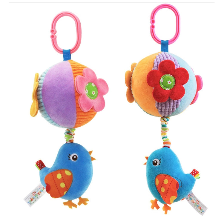 Stroller Drawstring Cloth Ball Toy Baby Soothing Hand Grab Ball Plush Bed Bell Lathe Pendant(Blue Bird) - Baby Toys by PMC TechLife | Online Shopping South Africa | PMC TechLife | Buy Now Pay Later Mobicred