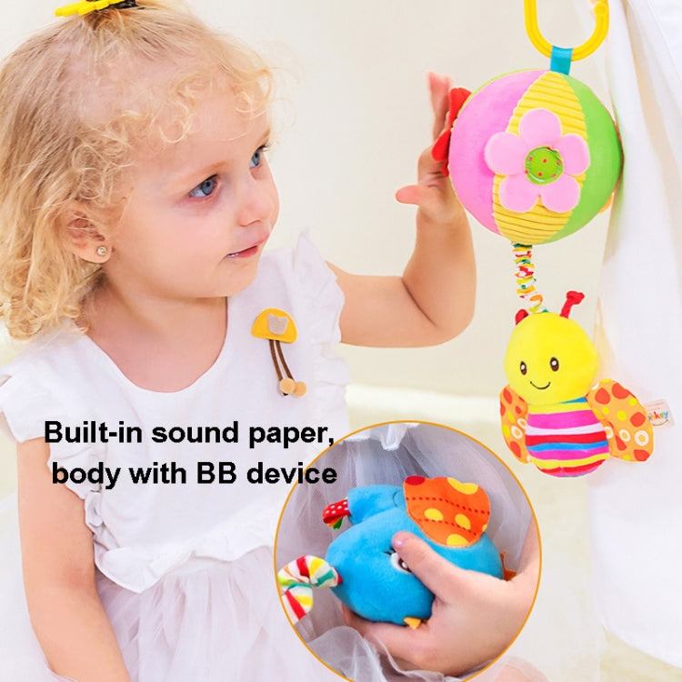 Stroller Drawstring Cloth Ball Toy Baby Soothing Hand Grab Ball Plush Bed Bell Lathe Pendant(Blue Bird) - Baby Toys by PMC TechLife | Online Shopping South Africa | PMC TechLife | Buy Now Pay Later Mobicred