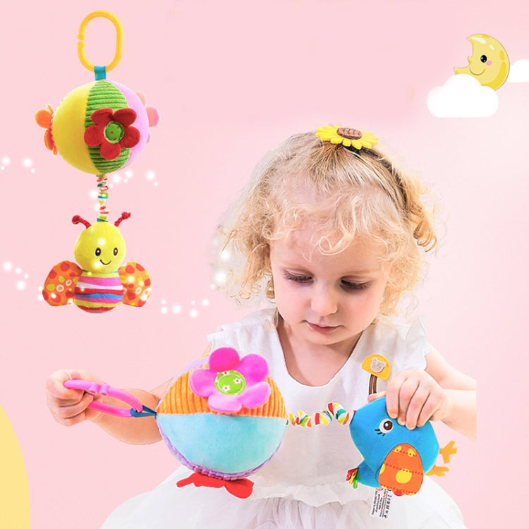 Stroller Drawstring Cloth Ball Toy Baby Soothing Hand Grab Ball Plush Bed Bell Lathe Pendant(Blue Bird) - Baby Toys by PMC TechLife | Online Shopping South Africa | PMC TechLife | Buy Now Pay Later Mobicred