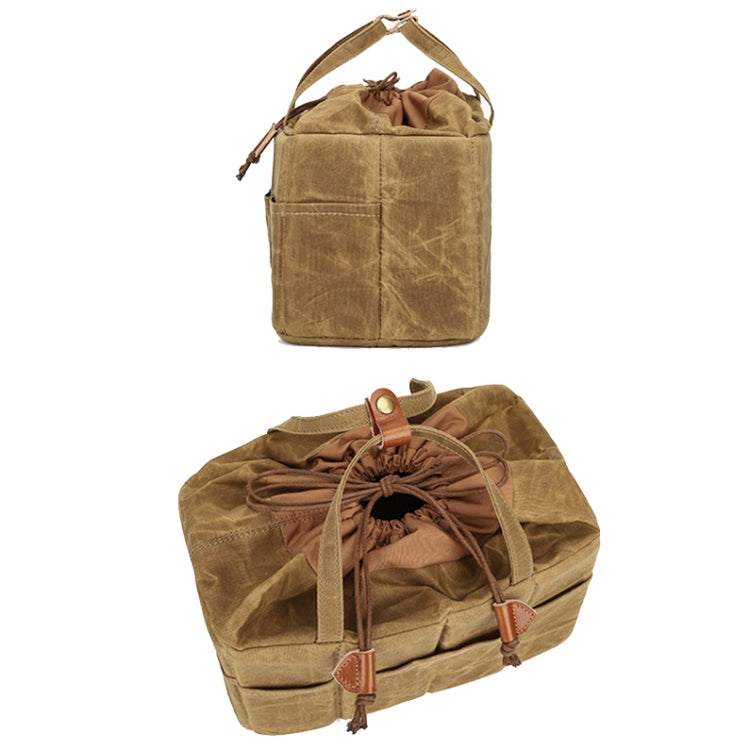 K707 Portable SLR Lens Liner Bag Camera Storage Bag(Khaki) - Strap Satchel by PMC TechLife | Online Shopping South Africa | PMC TechLife | Buy Now Pay Later Mobicred