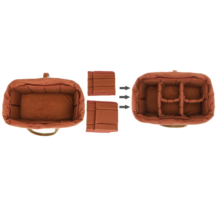 K707 Portable SLR Lens Liner Bag Camera Storage Bag(Khaki) - Strap Satchel by PMC TechLife | Online Shopping South Africa | PMC TechLife | Buy Now Pay Later Mobicred