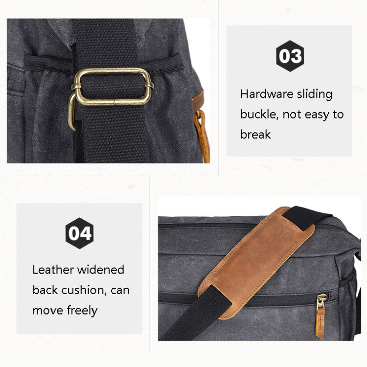 3037 SLR Camera Bag Shoulder Waterproof Messenger Camera Bag(Gray) - Strap Satchel by PMC TechLife | Online Shopping South Africa | PMC TechLife | Buy Now Pay Later Mobicred