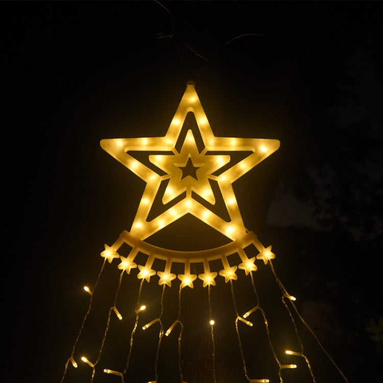 10LM 350 LED Star Waterfall Light Christmas Tree String Lights Outdoor Meteor Light, Plug Spec: EU Plug(RGB Light) - Christmas Decoration Lamps by PMc TechLife | Online Shopping South Africa | PMc TechLife | Buy Now Pay Later Mobicred