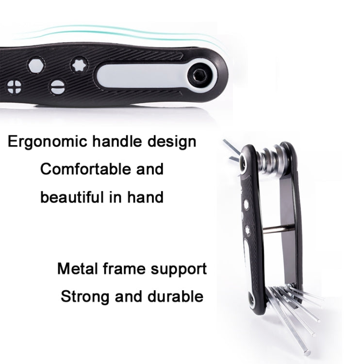 8 In 1 Bicycle Repair Portable Folding Allen Wrench(Inner Hexagon) - Maintenance tools by PMc TechLife | Online Shopping South Africa | PMc TechLife | Buy Now Pay Later Mobicred