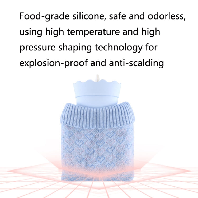 Winter Silicone Hand Warmer Cartoon Cute Water Injection Warm Water Bag, Colour: Light Blue Square - Hot Water Bags by PMC TechLife | Online Shopping South Africa | PMC TechLife | Buy Now Pay Later Mobicred