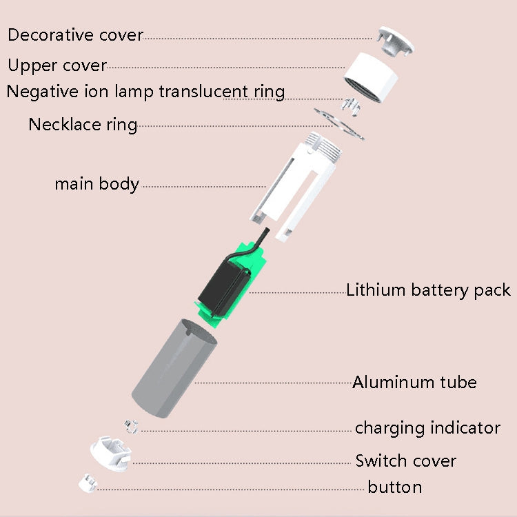 EP205 Portable Air Purifier Negative Ion Necklace Hanging Collar Purifier(Black) - free shipping - PMC TechLife - Order now!