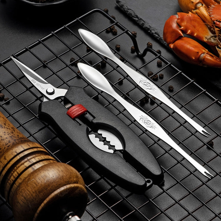 Crab Tool 304 Stainless Steel Crab Fork Crab Scissors Crab Needle,Style: 2 Fork 1 Knife - Gadgets by PMC TechLife | Online Shopping South Africa | PMC TechLife | Buy Now Pay Later Mobicred