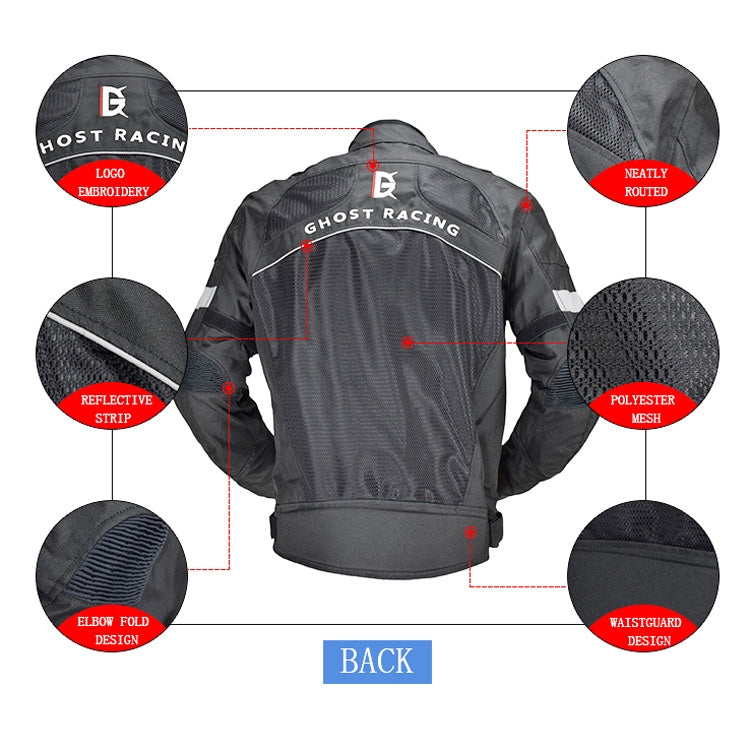 GHOST RACING GR-Y05 Motorcycle Cycling Cloth Men Knight Racing Jacket Keep Warm Anti-Fall Locomotive Off-Road Suit, Size: L(Black) - free shipping - PMC TechLife - Order now!