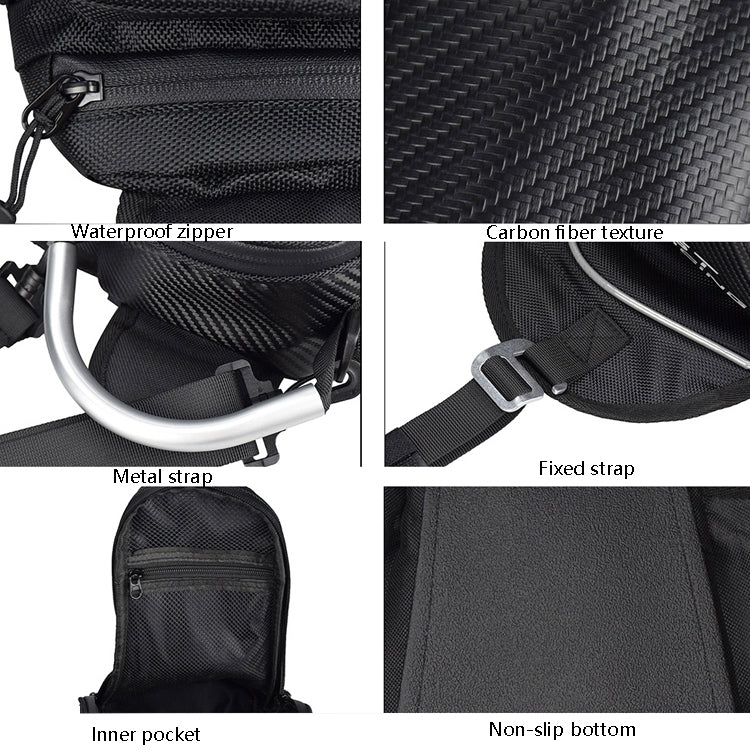 GHOST RACING GR-YXB08 Motorcycle Bag Touch Navigation Fuel Tank Package Dust Waist Bag(With Magnet (Black)) - Bags & Luggages by GHOST RACING | Online Shopping South Africa | PMC TechLife | Buy Now Pay Later Mobicred