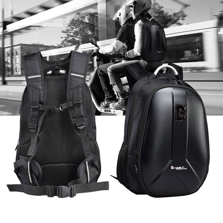 GHOST RACING GR-BB02 Men Motorcycle Riding Backpack Helmet Hard Shell Backpack Locomotive Travel Computer Bag(Black) - Bags & Luggages by GHOST RACING | Online Shopping South Africa | PMC TechLife | Buy Now Pay Later Mobicred