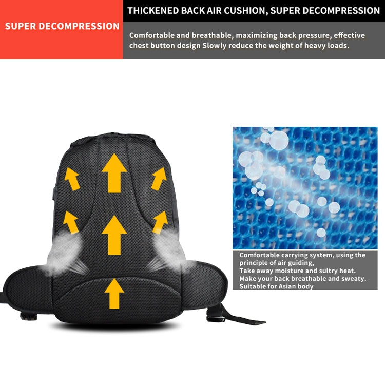 GHOST RACING GR-BB02 Men Motorcycle Riding Backpack Helmet Hard Shell Backpack Locomotive Travel Computer Bag(Black) - Bags & Luggages by GHOST RACING | Online Shopping South Africa | PMC TechLife | Buy Now Pay Later Mobicred