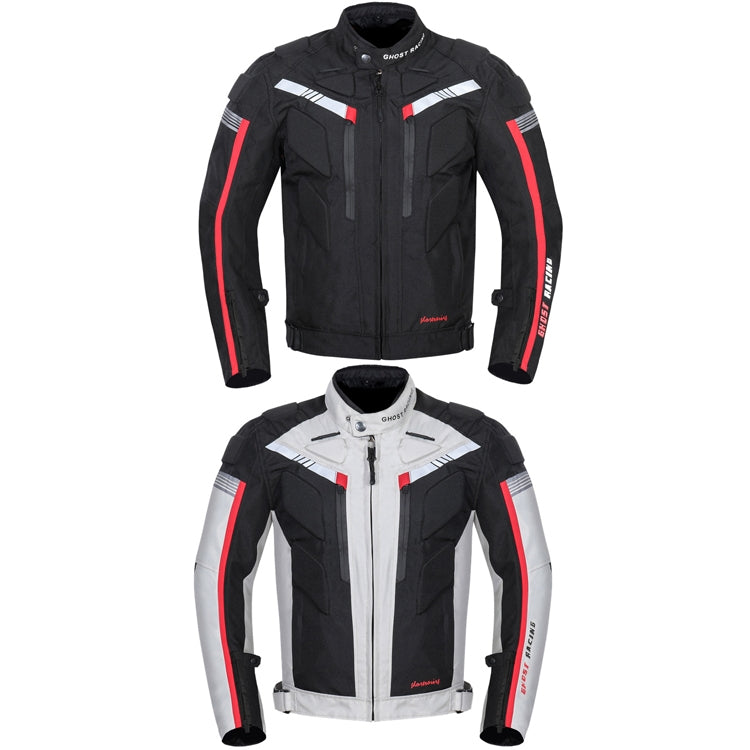 GHOST RACING GR-Y07 Motorcycle Cycling Jacket Four Seasons Locomotive Racing Anti-Fall Cloth, Size: XXXXL(Light Grey) - free shipping - PMC TechLife - Order now!