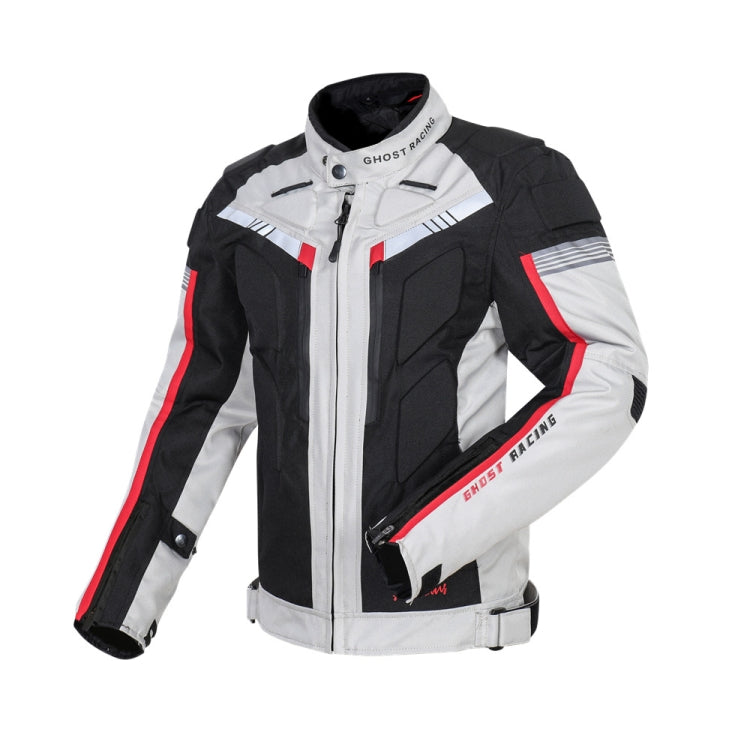 GHOST RACING GR-Y07 Motorcycle Cycling Jacket Four Seasons Locomotive Racing Anti-Fall Cloth, Size: XXXXL(Light Grey) - free shipping - PMC TechLife - Order now!