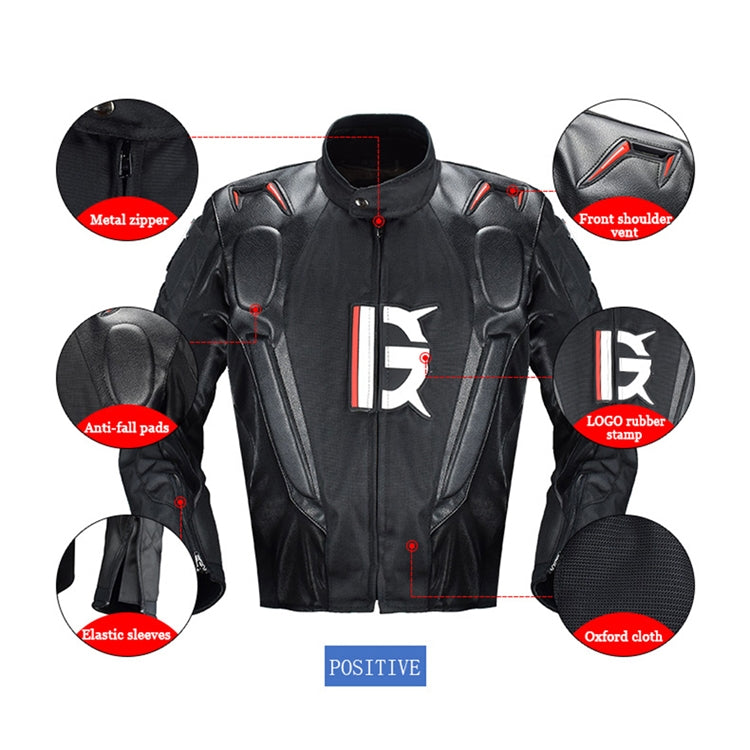 GHOST RACING GR-Y09 Motorcycle Four Seasons Racing Suit Locomotive Riding Anti-Fall Rally Suit, Size: XXXL(Black) - Protective Gear by GHOST RACING | Online Shopping South Africa | PMC TechLife | Buy Now Pay Later Mobicred