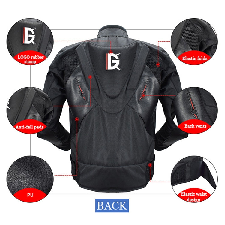 GHOST RACING GR-Y09 Motorcycle Four Seasons Racing Suit Locomotive Riding Anti-Fall Rally Suit, Size: XXL(Black) - free shipping - PMC Jewellery - Order now!