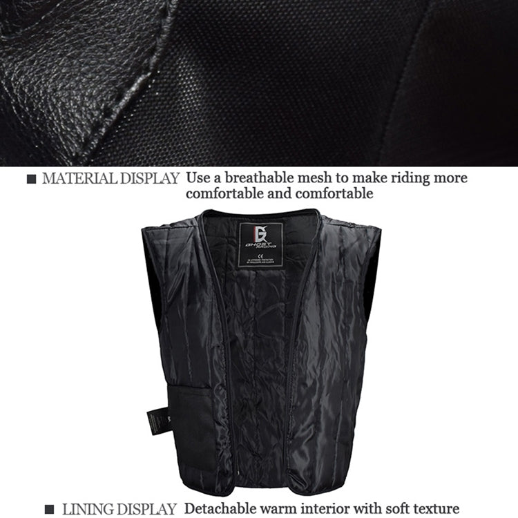 GHOST RACING GR-Y09 Motorcycle Four Seasons Racing Suit Locomotive Riding Anti-Fall Rally Suit, Size: XXL(Black) - free shipping - PMC Jewellery - Order now!