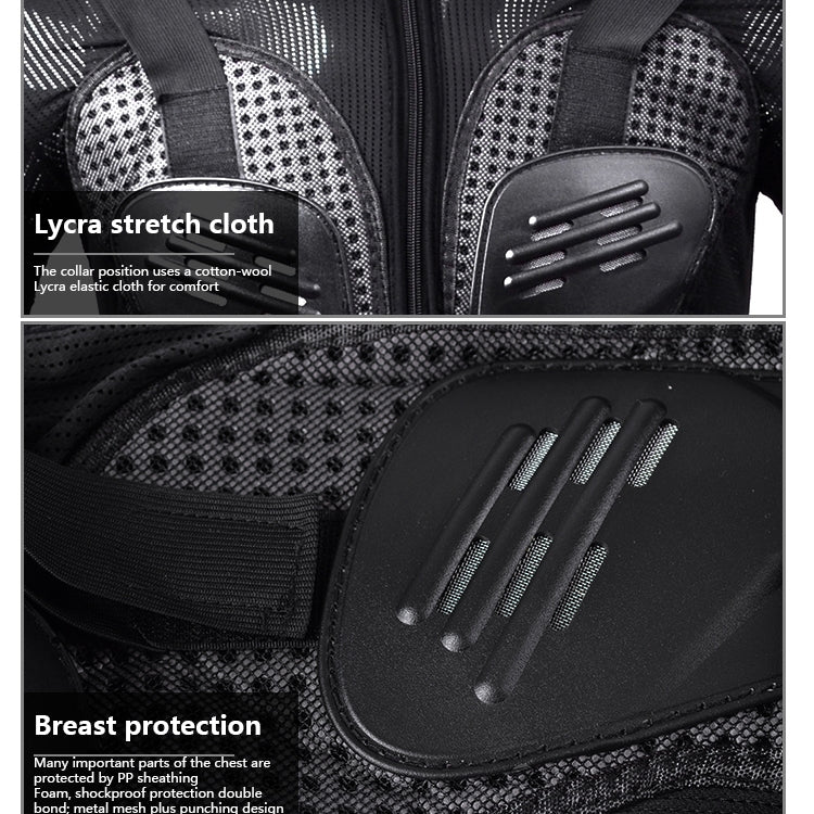 GHOST RACING F060 Motorcycle Armor Suit Riding Protective Gear Chest Protector Elbow Pad Fall Protection Suit, Size: XXXL(Black) - free shipping - PMC TechLife - Order now!