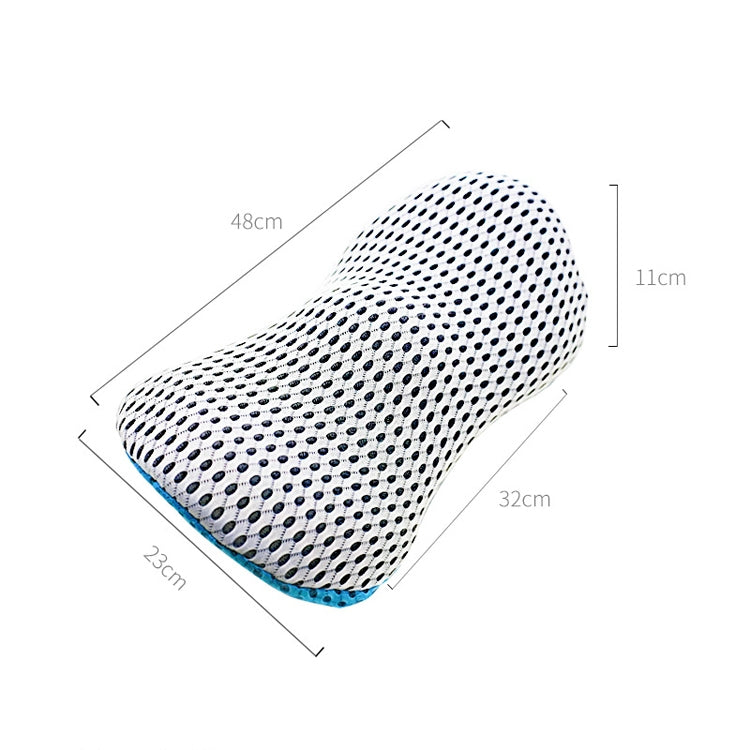 Car Supplies Lumbar Support Memory Foam Car Backrest Lumbar Cushion Seat Cushion Lumbar Pillow, Colour: Blue+Light Gray - Seat Accessories by PMC Jewellery | Online Shopping South Africa | PMC Jewellery | Buy Now Pay Later Mobicred