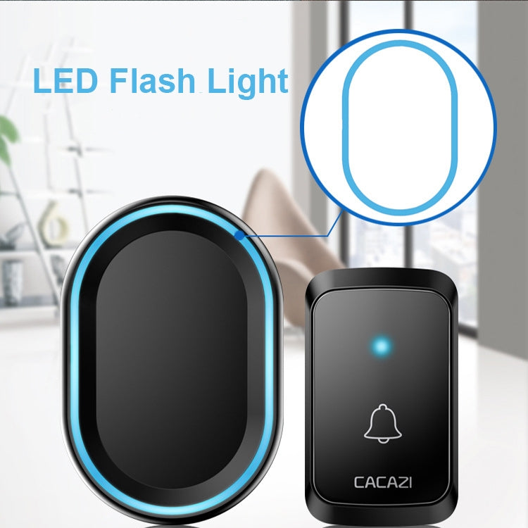 CACAZI A80 1 For 1 Wireless Music Doorbell without Battery, Plug:UK Plug(Black) - free shipping - PMC TechLife - Order now!