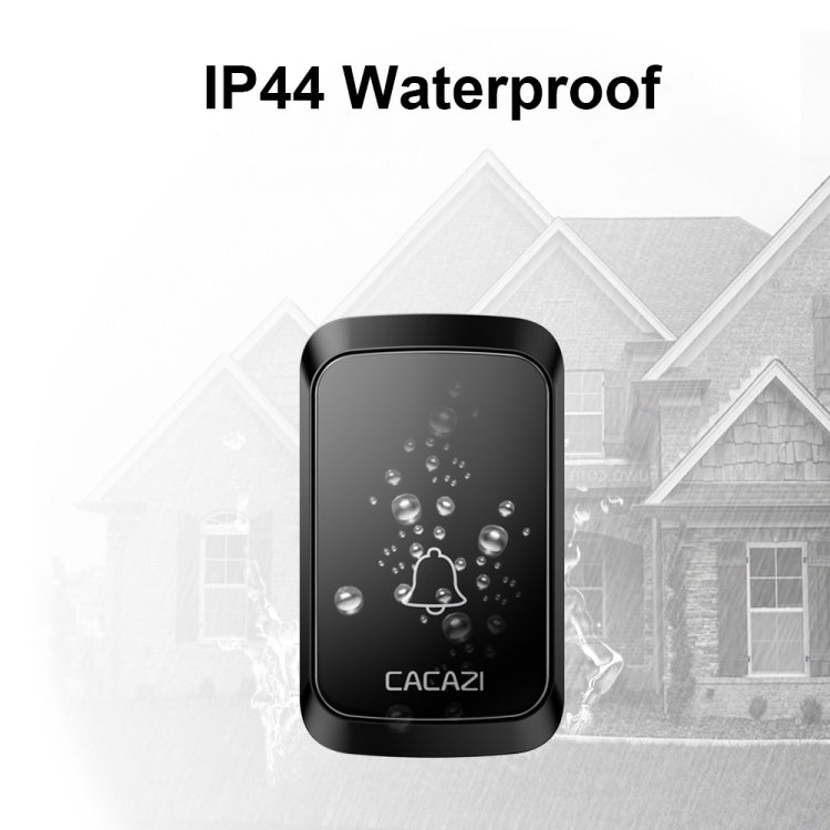 CACAZI A80 1 For 1 Wireless Music Doorbell without Battery, Plug:UK Plug(White) - free shipping - PMC TechLife - Order now!