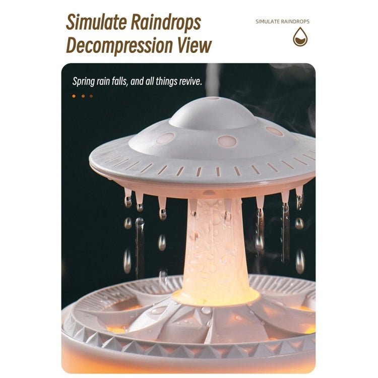 UFO Water Drop Aromatherapy Humidifier Desktop Remote Control Diffuser, Plug: EU Plug(White) - free shipping - PMC TechLife - Order now!
